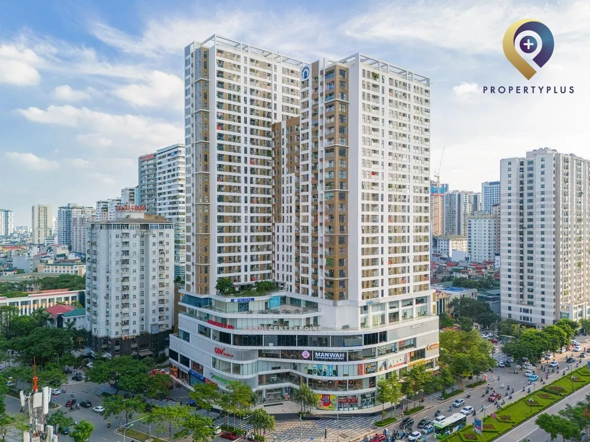 Toàn cảnh tòa nhà Hanoi Center Point từ góc chụp trên cao